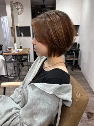 ショート t.hair垂門真吾 曲がる縮毛矯正/ボブのヘアスタイル