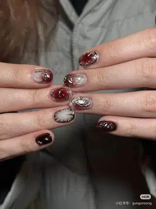 ミディアム 一其 サロンのネイルデザイン