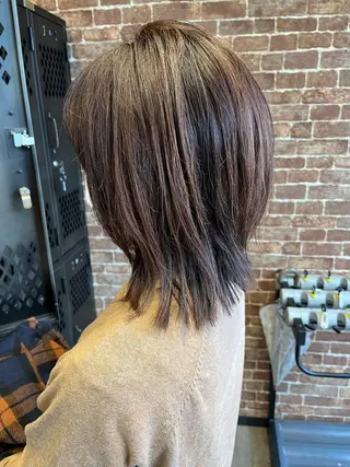 ミディアム カラー パーマ ヘアアレンジ メンズ キッズ ネイル マツエク・マツパ アイブロウ times salon名駅所属・久木原 ゆりのヘアスタイル