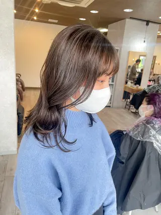 ミディアム カラー 高橋 みく/ minim 暖色のヘアスタイル