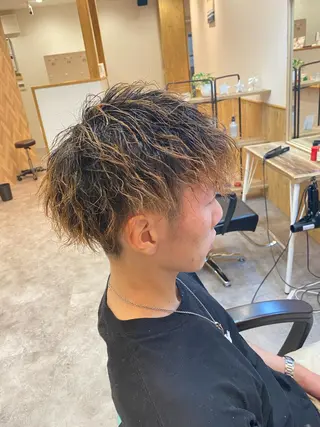 ショート パーマ メンズ Agu hair lua 上越高田西店所属・佐藤祐輔 メンズパーマのヘアスタイル