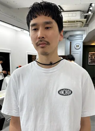 ショート メンズ グランジヘア 無造作ヘアHYUGAのヘアスタイル