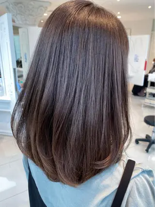 ミディアム カラー パーマ 杉崎 秀弥のヘアスタイル