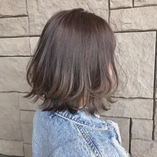 ミディアム カラー 店長/mao/ 前髪/顔周りカットのヘアスタイル