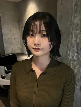 ミディアム パーマ/オリーブ/ 酸性ストレート/ゆなのヘアスタイル