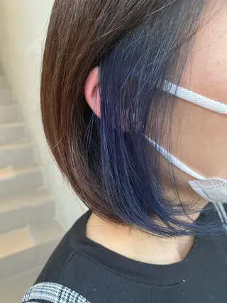 ショート カラー エクステ／インナー カラー 礒野朱里のヘアスタイル