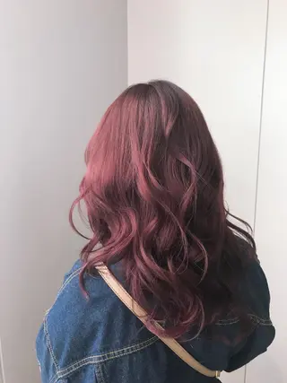 セミロング カラー 松本 唯のヘアスタイル