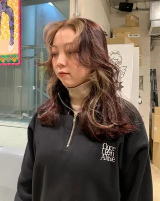 ロング カラー ハッシュカット/ MAYAのヘアスタイル