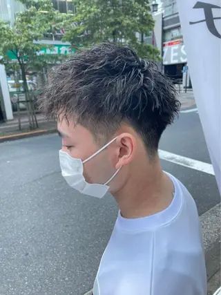 ショート パーマ メンズ レディースカット いからしゆうたのヘアスタイル