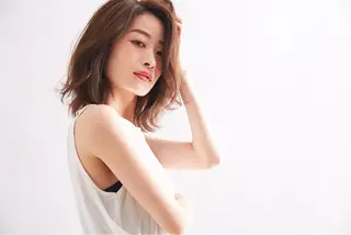 ミディアム カラー パーマ ヘアアレンジ メンズ キッズ ネイル マツエク・マツパ アティリー 西梅田のヘアスタイル