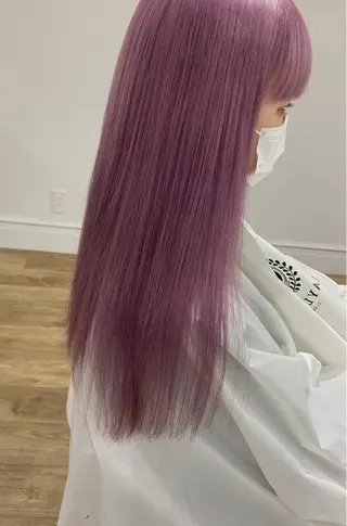 ロング カラー ヘアアレンジ 🧡梅田ハイトーン カラー🧡runaのヘアスタイル