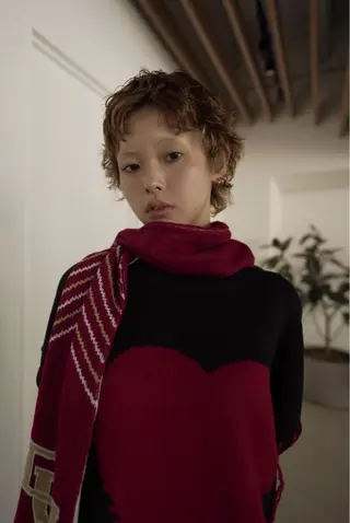 ショート パーマ NAVY 日 和のヘアスタイル