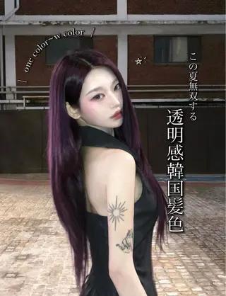 カラー 韓国風hair🖤 Maria🖤のヘアスタイル