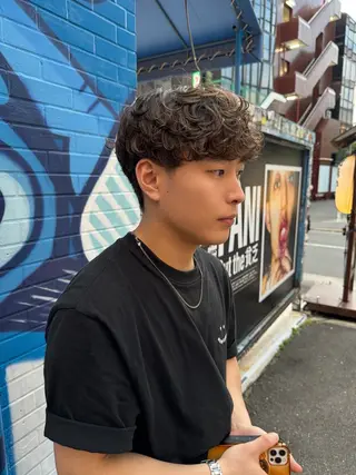 ショート パーマ メンズ 住本 大明のヘアスタイル