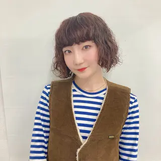 ショート カラー パーマ ウルフレイヤー エクステ/kokiのヘアスタイル