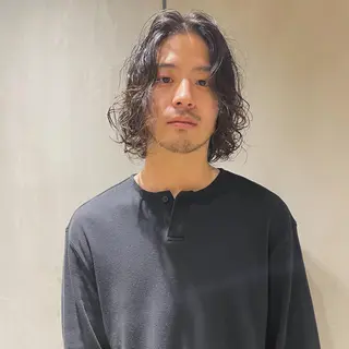 ロング パーマ メンズ 🌈圧倒的デザイン パーマ　関和希のヘアスタイル