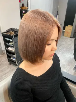 ショート sherry【シェリー】所属・miho 大国町 柔らかハイトーン💛のヘアスタイル