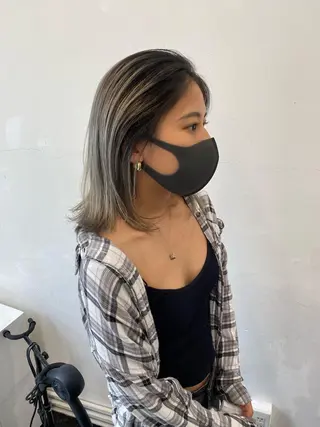 ミディアム カラー パーマ ヘアアレンジ メンズ nico TOKYO 渋谷所属・ブリーチ　ハイトーン 特化🌈フジタハルキのヘアスタイル