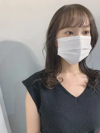 ロング ボブパーマコテ巻き風 パーマNo1深江秀平のヘアスタイル