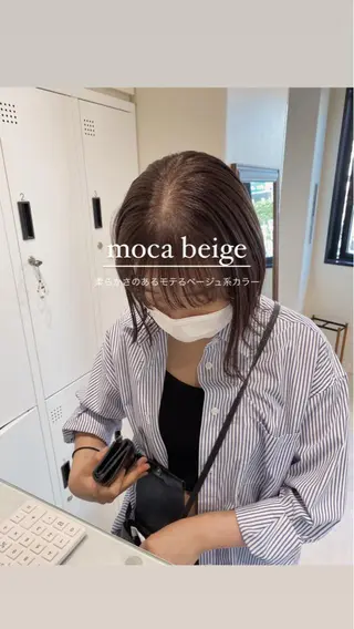 カラー ブリーチカラー/ベー ジュ/Hono🦖のヘアスタイル