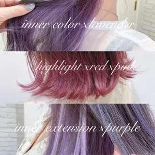 ミディアム カラー 横浜🍒ルーツカラー エクステ／RIEのヘアスタイル
