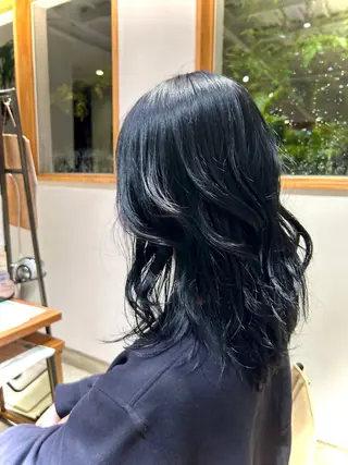 セミロング カラー パライソ南公園店小嶋 さつきのヘアスタイル