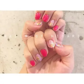 ショート カラー パーマ ネイル マツエク・マツパ illum hicariのネイルデザイン