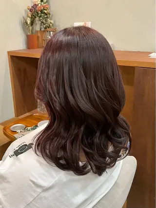 セミロング カラー 🌼花屋併設🌼 木下奈々望のヘアスタイル