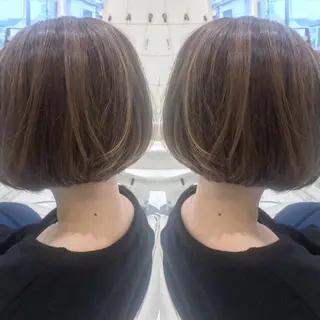 ミディアム カラー ナガイ ユウキのヘアスタイル