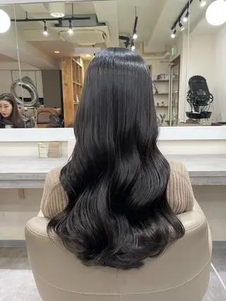 ロング 韓国風パーマ/ヘア セット/店長みづきのヘアスタイル