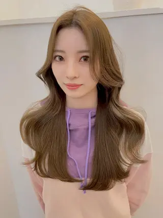 セミロング 韓×中くびれヘア💋 髪質改善宇塚元哉💓のヘアスタイル