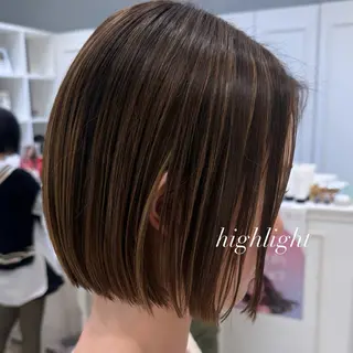 ミディアム 小顔レイヤー/ 透明感カラー/増田のヘアスタイル