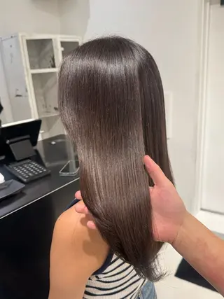 セミロング カラー 原宿 艶カラー🫧 ちり🍎のヘアスタイル