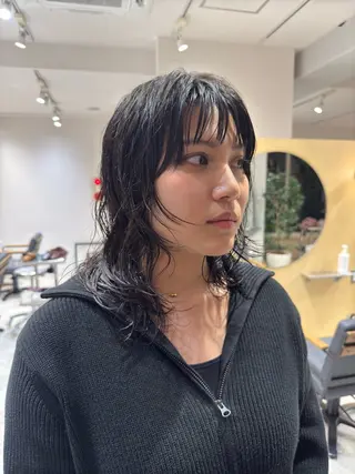 ミディアム パーマ パーマ/ボブ /レイヤー チヒロのヘアスタイル