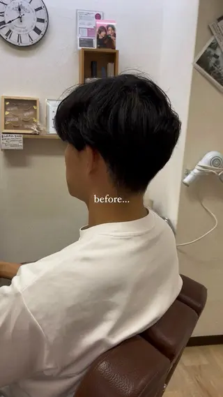 ショート メンズ MAHIRU🤍 艶髪・ストレート🫧のヘアスタイル