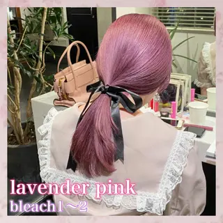 セミロング カラー 💗ガーリーヘア🎀 saki💗のヘアスタイル