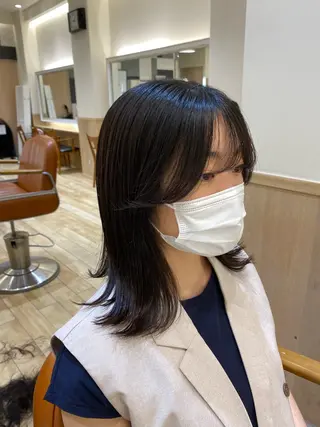 ミディアム カラー パーマ ヘアアレンジ キッズ 新宿メンズパーマ ヨモギダのヘアスタイル