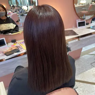 セミロング カラー nameless miichiのヘアスタイル