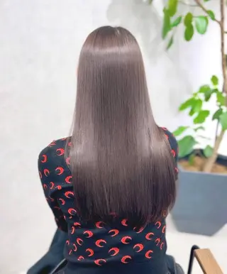 ロング 縮毛矯正しかしない人 栄 矢場町 服部飛鳥のヘアスタイル