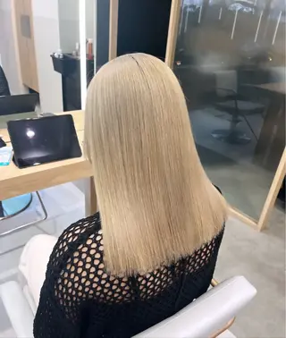 セミロング カラー 韓国ヘア🇰🇷透明 感カラー/yui💞のヘアスタイル