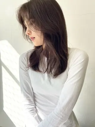 セミロング カラー ヘアアレンジ HARU//原宿🤍 リピート率NO.1のヘアスタイル