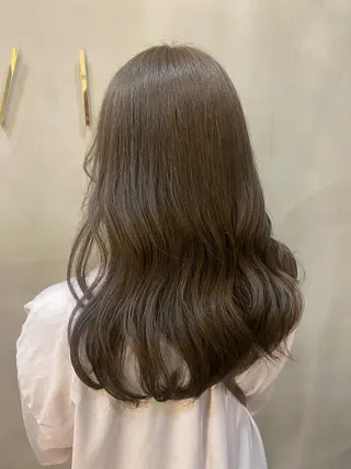 セミロング カラー 韓国×髪質改善カラー 💎hinaのヘアスタイル