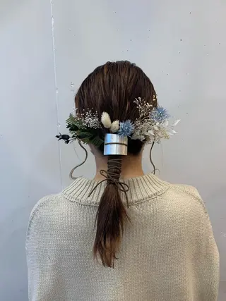 セミロング ヘアアレンジ まろやかカラー🤎 みなとまほのヘアスタイル