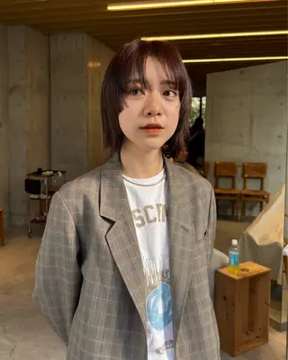 ショート カラー living所属・艶感カラー/レイヤー /chihanaのヘアスタイル