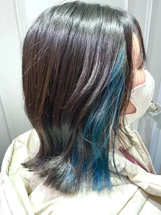 ミディアム カットモデル ヨネダのヘアスタイル