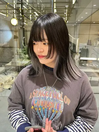 ミディアム カラー 🥇メンズパーマ /縮毛矯正/木村神心のヘアスタイル