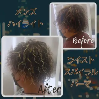 パーマ メンズ ショート GR 髪質改善トリートメント×ヘッドスパ【ジーアール】所属・🌺中村🌺毎日楽し くなる髪をご提案✨のヘアスタイル