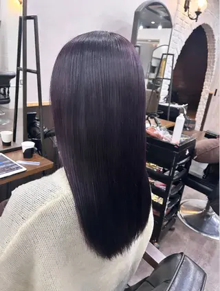 セミロング カラー 🦄🩵YUNA 🩵🦄のヘアスタイル