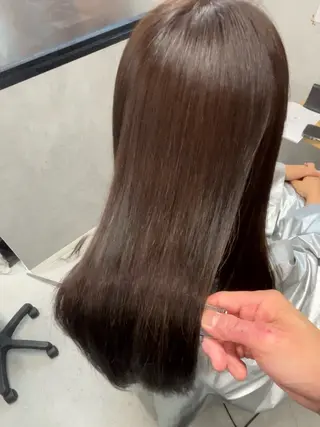 セミロング 透明感カラー特化/ 顔まわり特化/辻部のヘアスタイル