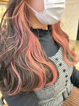 ロング カラー ヘアアレンジ 🎀暖色カラー🎀 ♡yurika♡のヘアスタイル